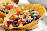 Zesty Black Bean Crunch Cups