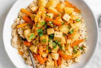 Creamy Red Curry Tofu: Slow Cooker or Stove Top