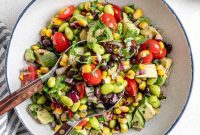Vibrant Edamame Corn and Black Bean Salad