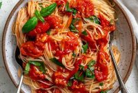Cherry Tomato Basil Pasta in 15 Minutes