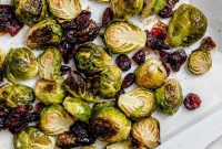 Tangy Cranberry Roasted Brussels Sprouts