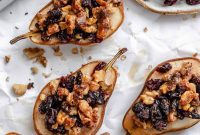 Sweet Baked Pears with Nutty Fruit Filling