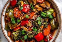 Spicy Kung Pao Vegetable Stir-fry