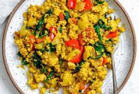 Fluffy and Flavorful Vegan Tofu Scramble with Garden Veggies