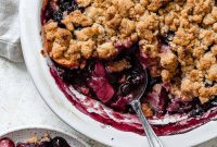 Warm Apple Blueberry Crumble