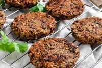 Hearty Vegan Black Bean and Bulgur Burgers