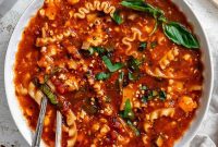 Tuscan Vegan Lasagna Soup