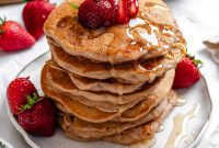 Fluffy Strawberry Pancakes