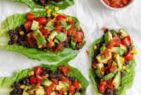Zesty Black Bean Lettuce Cups