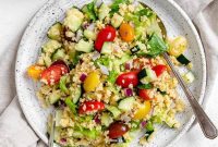 Vibrant Vegan Greek Millet Bowl