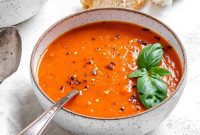 Velvety Vegan Tomato Basil Soup