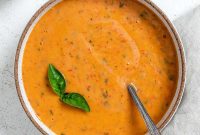 Velvety Roasted Red Pepper Soup