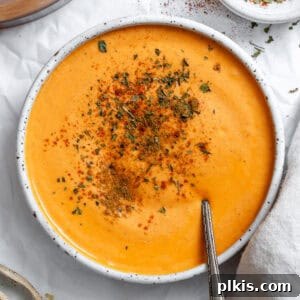 completed Roasted Red Pepper Hummus in a bowl