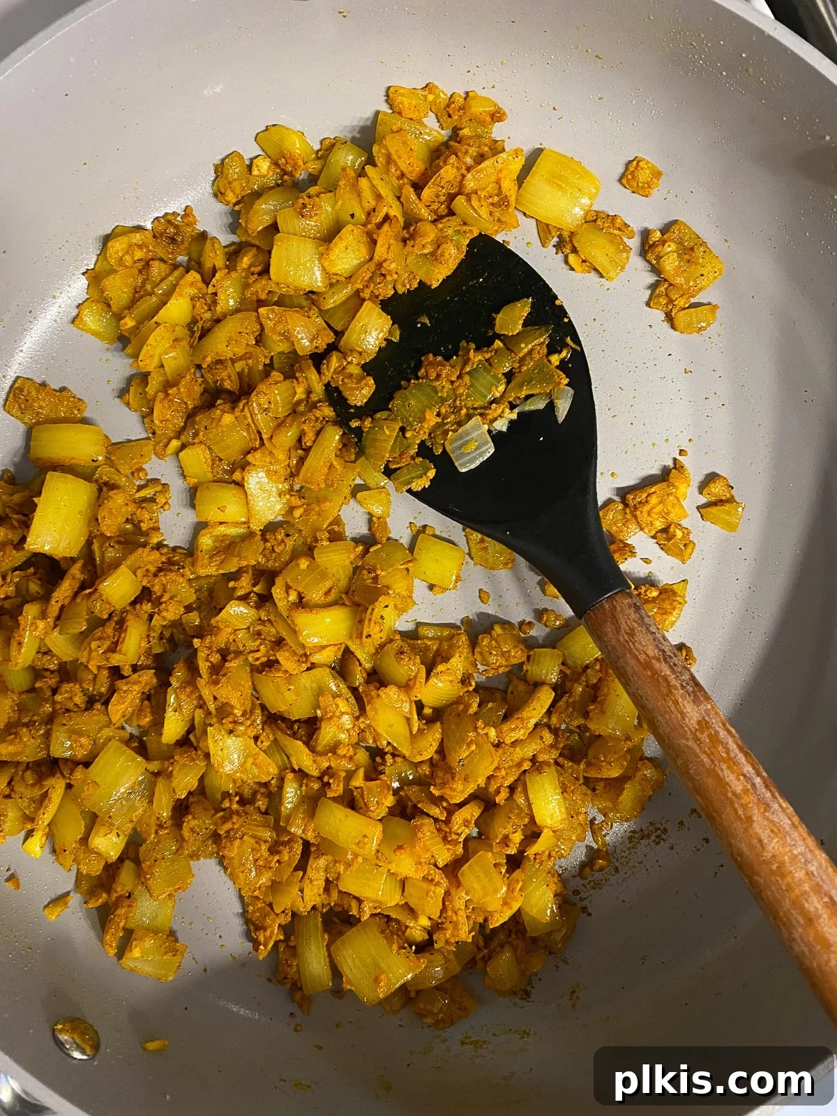 Sunshine in a Bowl: Easy Yellow Dal 8 process shot of ingredients being mixed in pan
