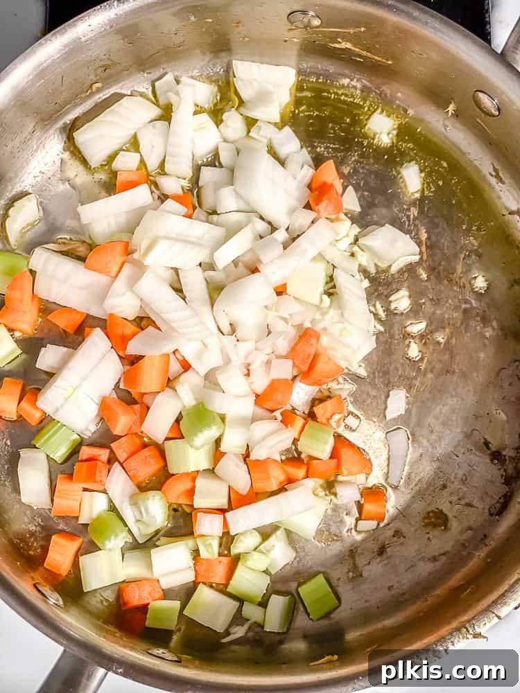 Pulled Jackfruit Noodle Soup 7 process shot of veggies cooking in pot