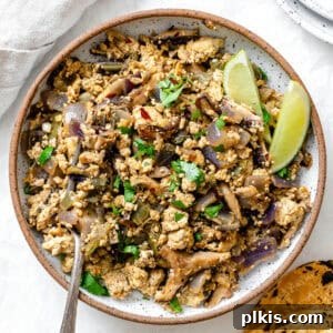 completed Nopalitos Tofu Scramble on a plate