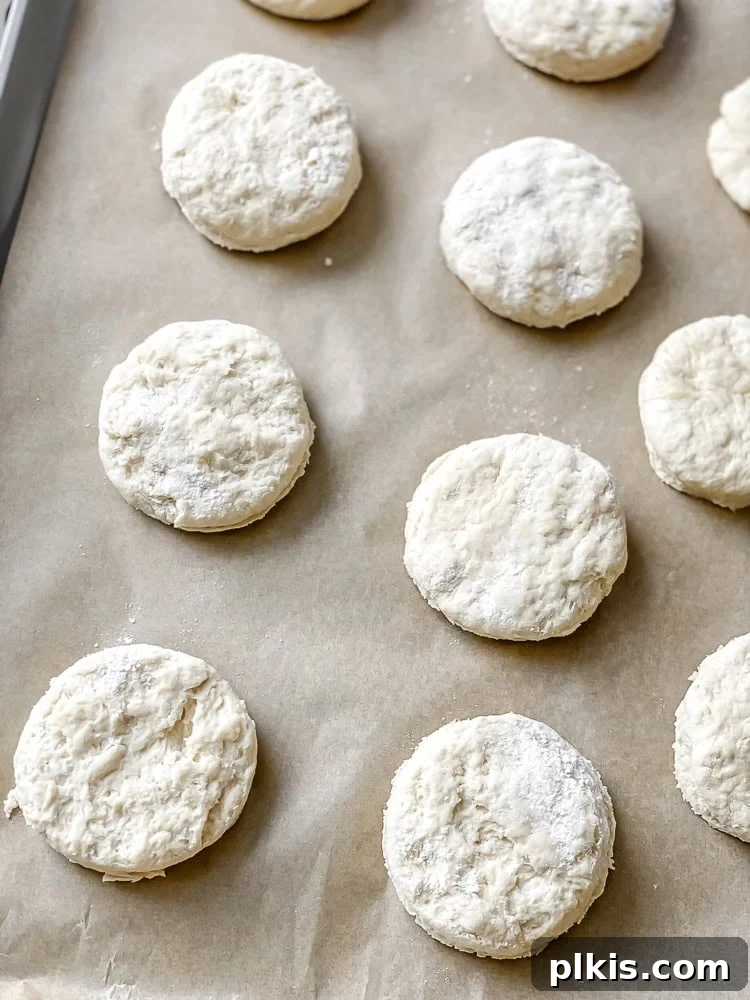 Southern Comfort Reimagined Vegan 10 Process shot showing raw biscuits arranged on a baking dish, ready for the oven.