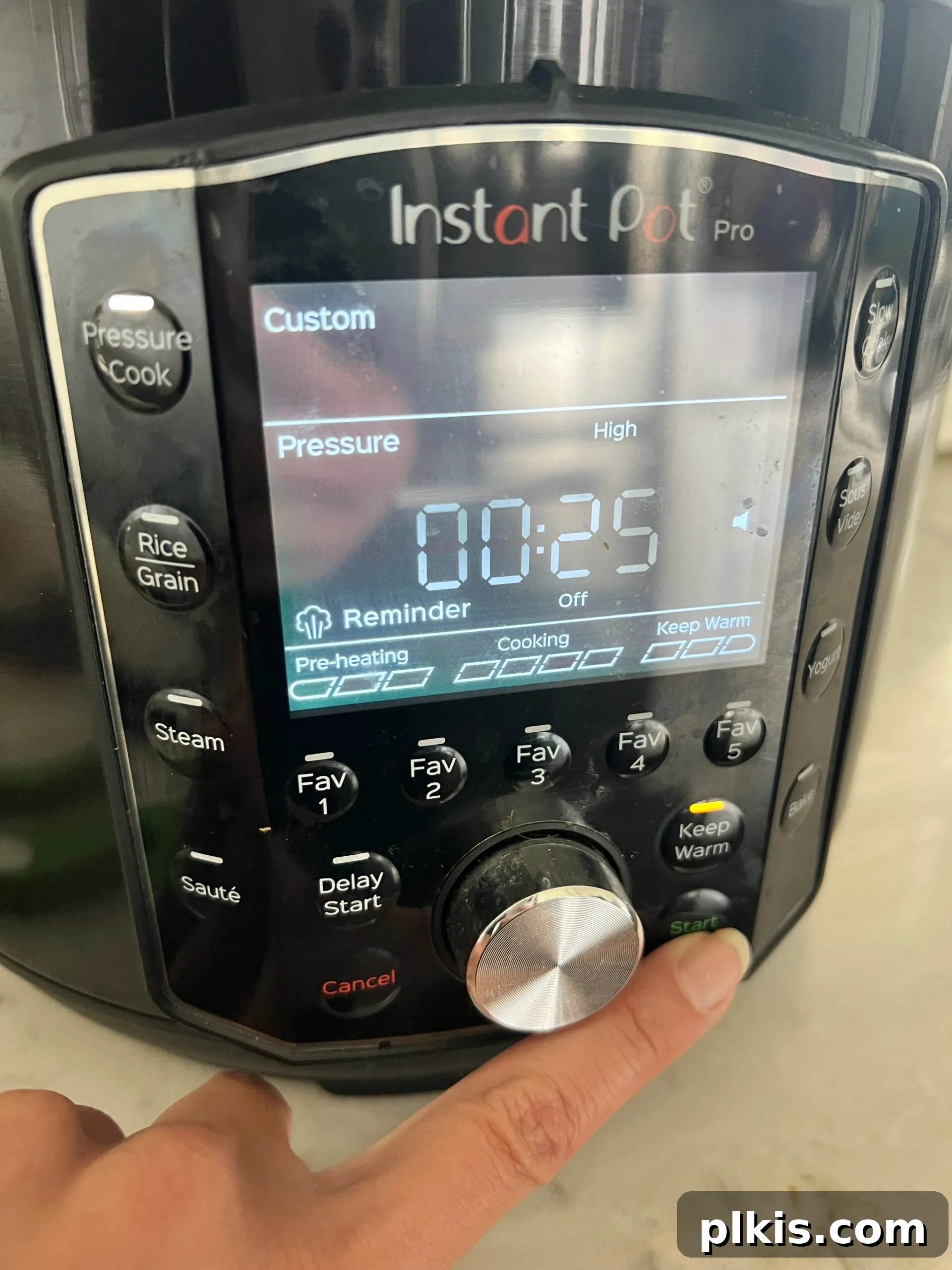 Perfectly Cooked Instant Pot Pinto Beans 8 process of adjusting settings for instant pot