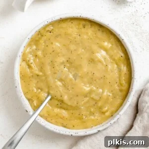 Effortless Plant-Based Gravy 9 completed Easy Vegan Gravy in a bowl against a light surface