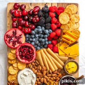 Completed Vegan Charcuterie Board (Grazing Platter).