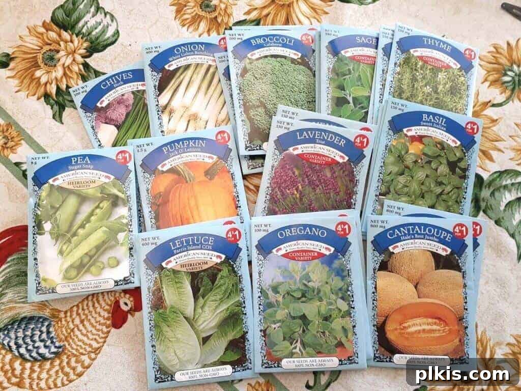 Sprouting Savings: Dollar Tree Garden Essentials 2 Assortment of affordable seed packets from Dollar Tree for various vegetables and flowers