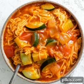 completed 20-Minute Sopa de Fideo (Mexican Noodle Soup) in a bowl against a white surface
