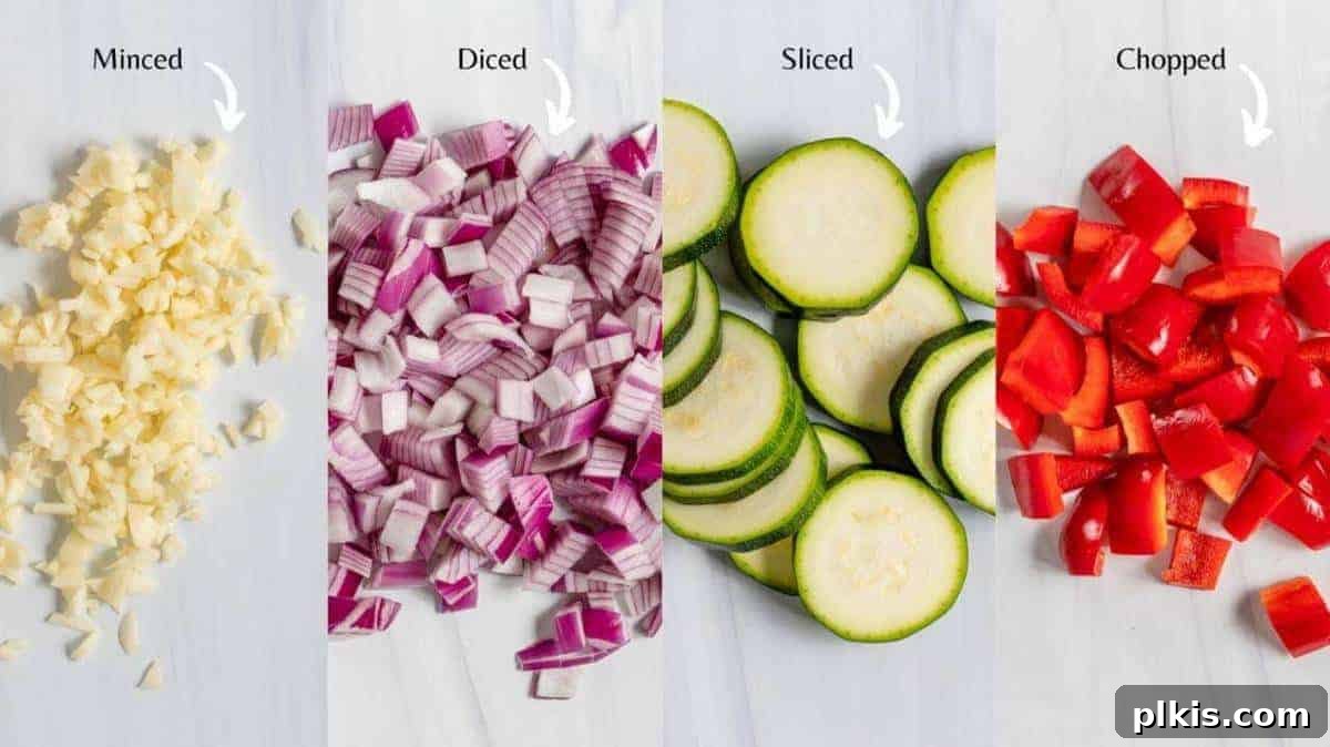 The Basics of Cutting Different Vegetables cut in Different Ways
