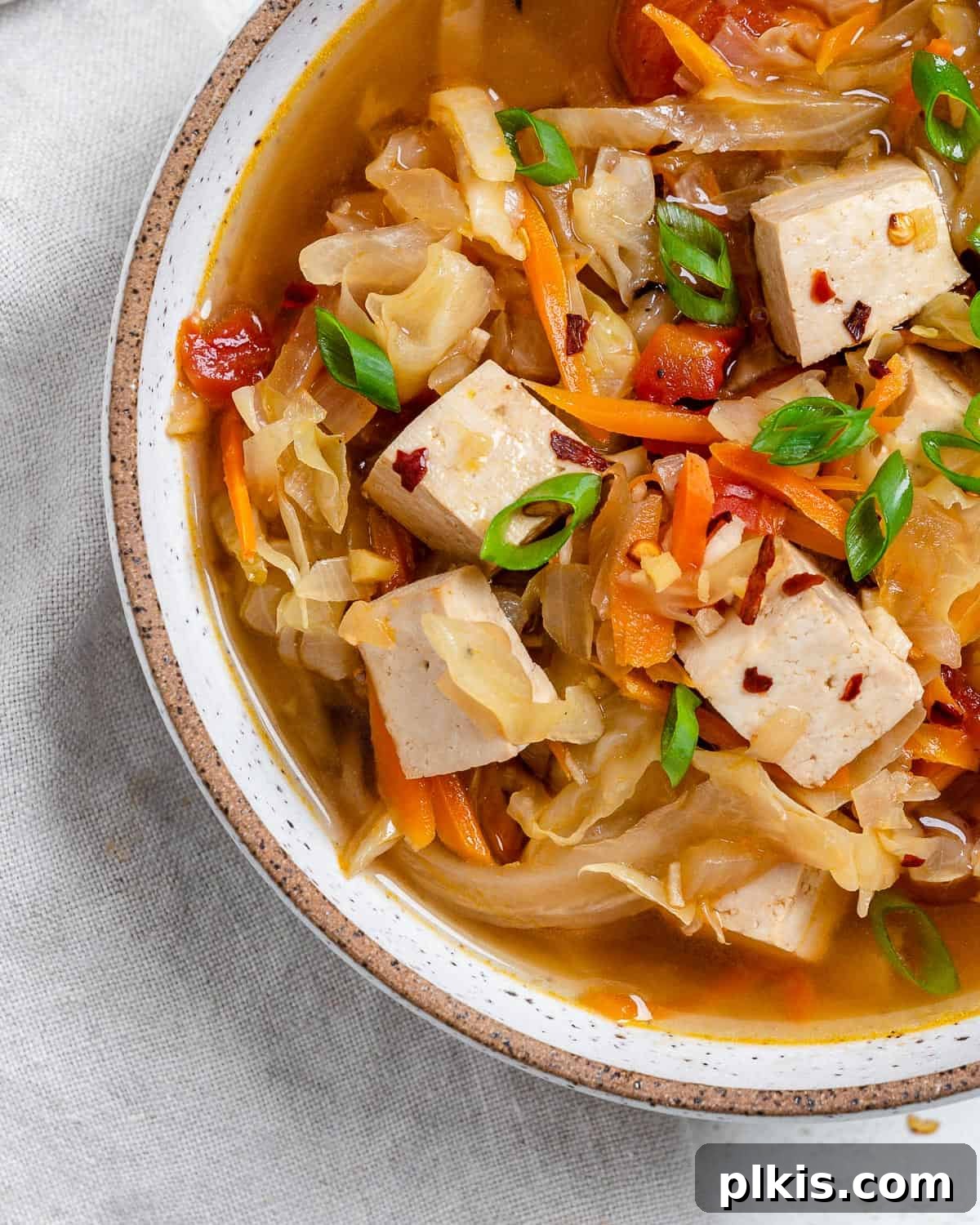 Zesty Plant-Based Hot and Sour Soup 17 completed Easy Vegan Hot and Sour Soup against a white background