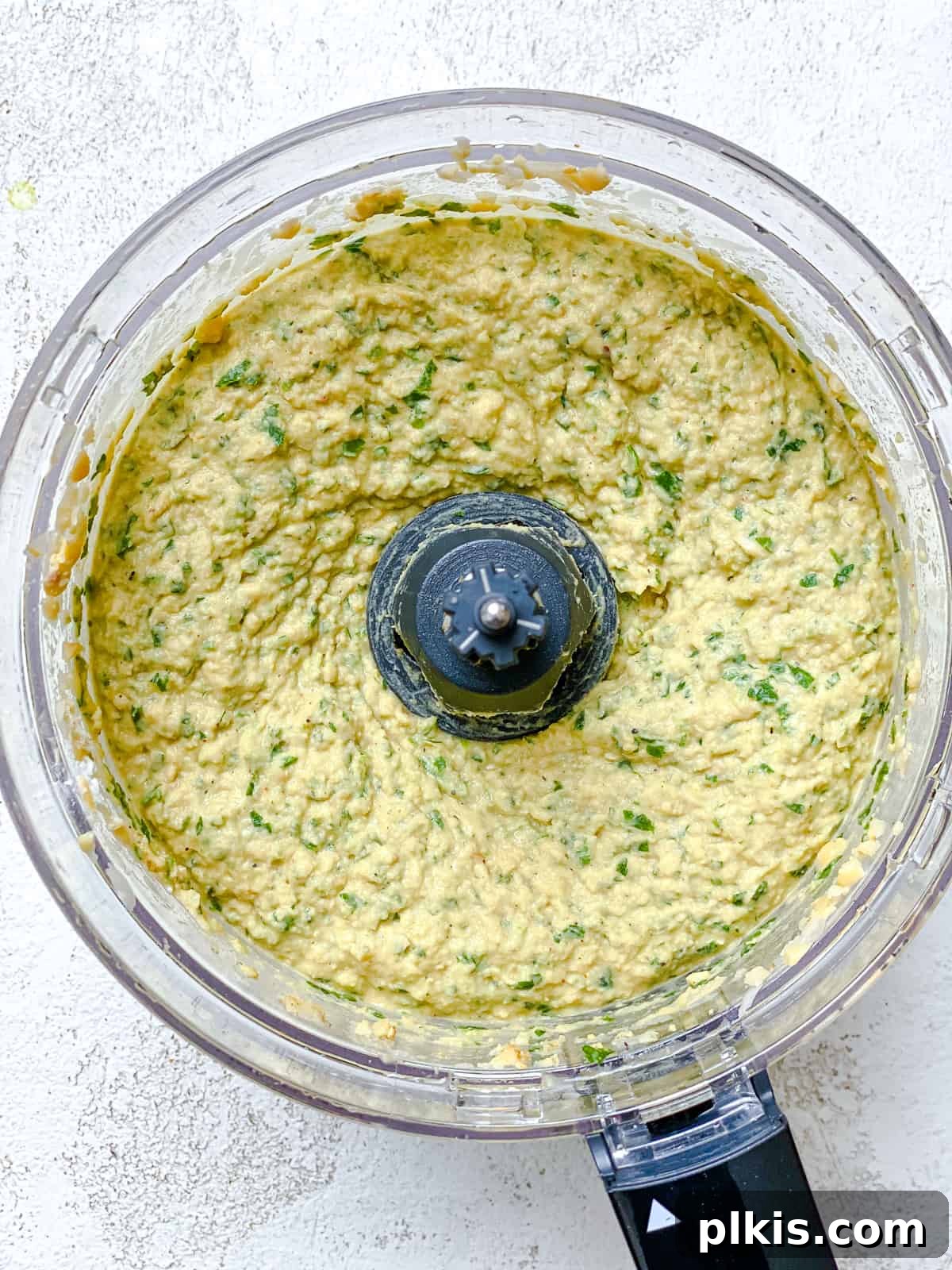Crispy Healthy Falafel Baked or Air Fried 5 process shot showing post processed ingredients for Healthy Baked Falafel