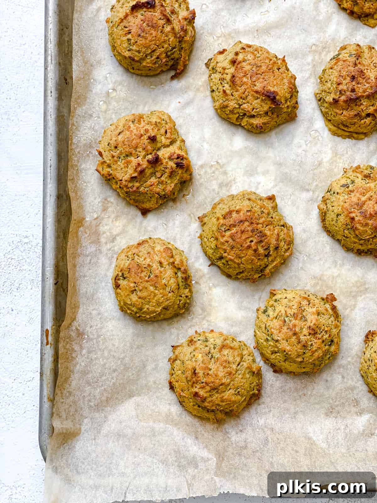 Crispy Healthy Falafel Baked or Air Fried 8 post baked falafels on baking tray