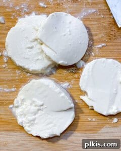 Plant-Based Caprese Delight 9 Sliced silken tofu on cutting board