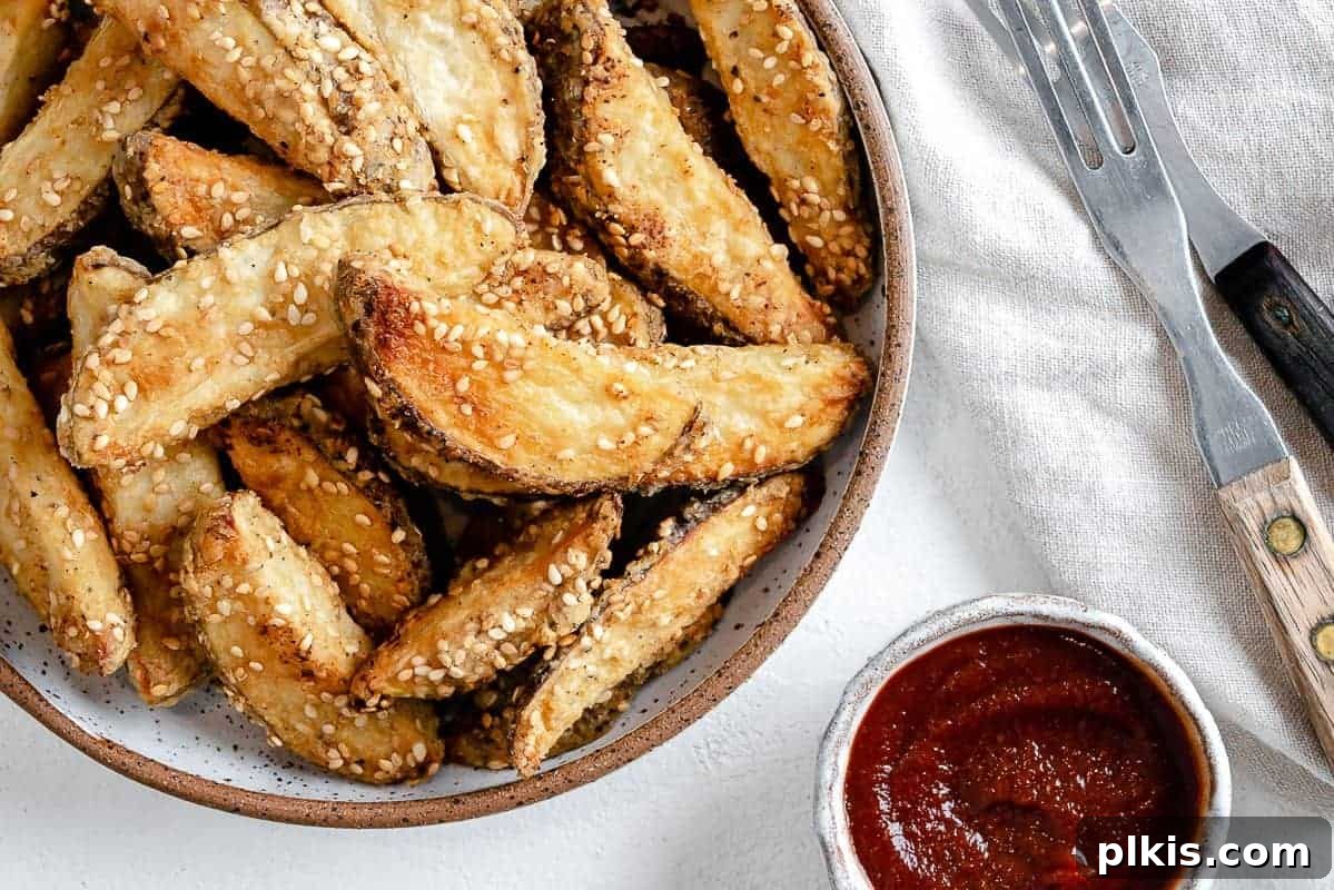 Oven-Baked Sesame Fries 