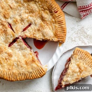 Completed Easy Strawberry Pie on a white surface