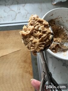 Crispy Vegan No-Bake Chocolate Peanut Butter Bites 5 scoop of Peanut Butter Bon Bons ingredients against a silicone mat in the background