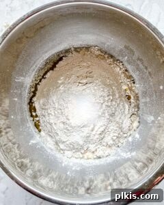 process of forming dough in bowl