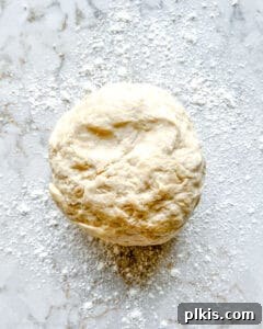 Perfect Vegan Calzones with Homemade Pizza Dough 9 one large ball of dough against light surface