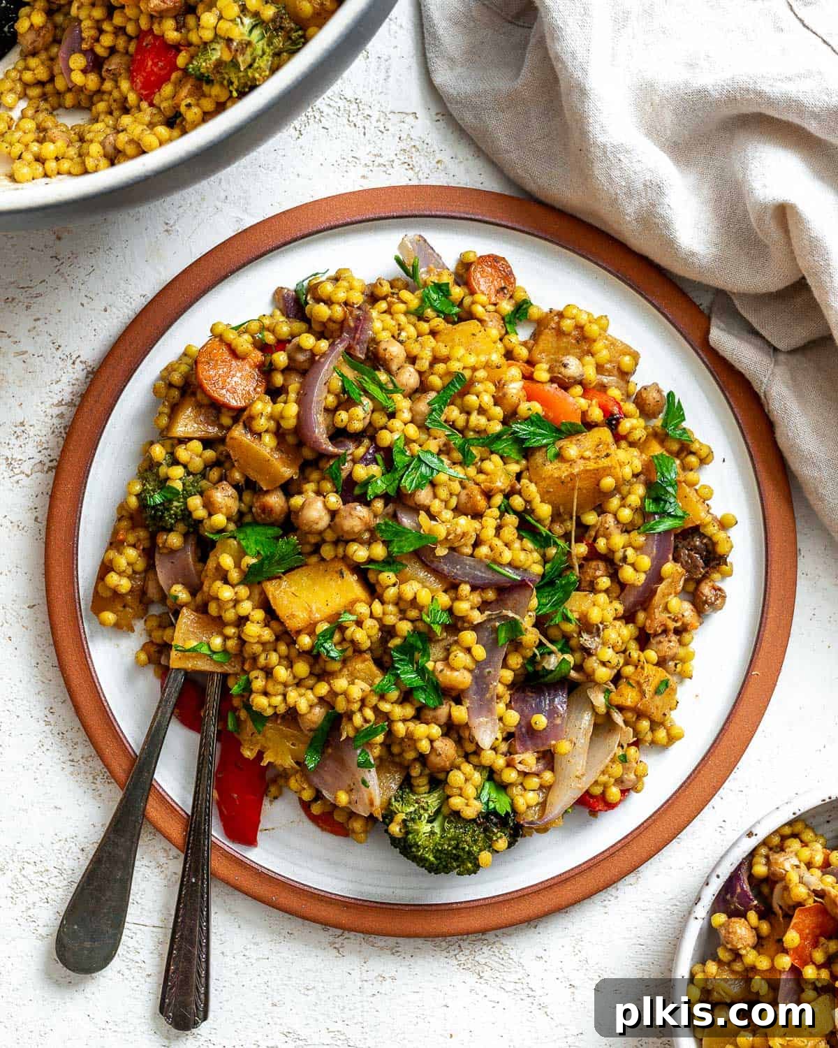 Harvest Roasted Pumpkin Couscous Salad 10 Another appealing view of the Roasted Pumpkin Couscous Salad, ready to be enjoyed, showcasing its rich colors and textures.