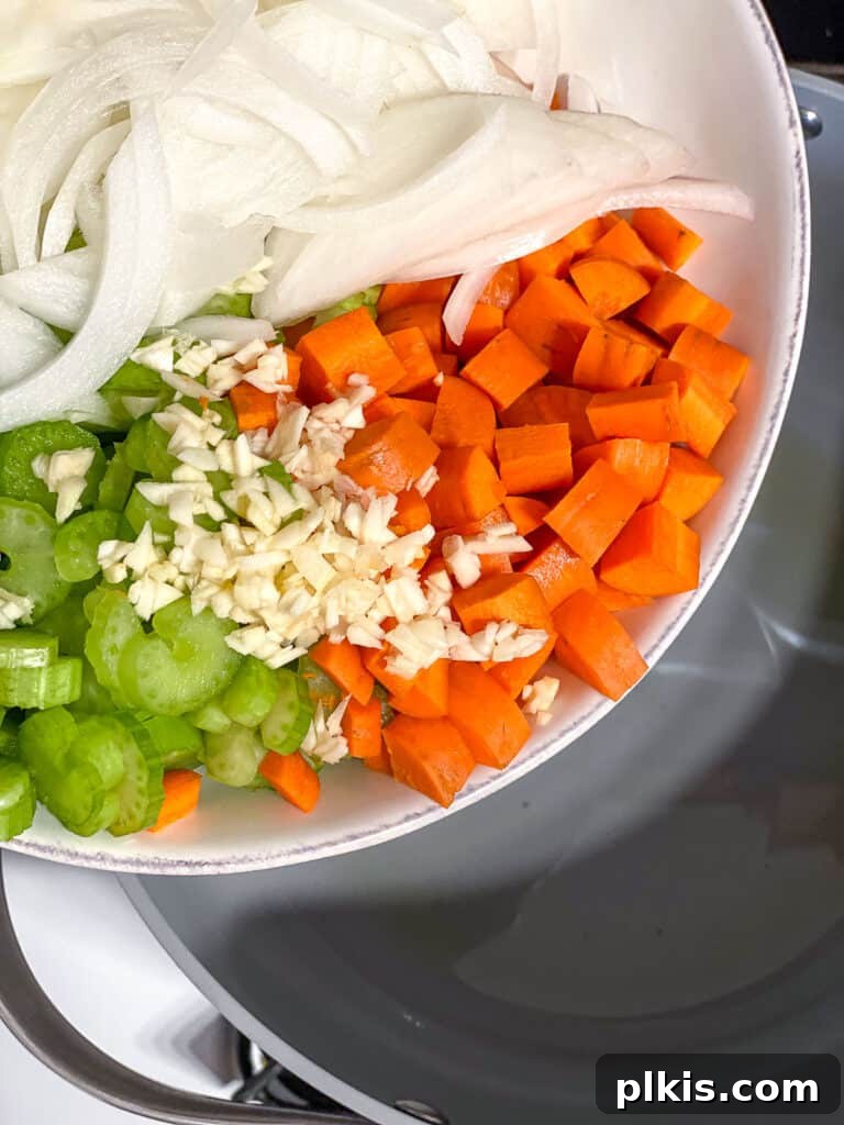 Vegan Chicken Noodle Soup: Stovetop, Instant Pot, and Slow Cooker 6 veggies in a pot