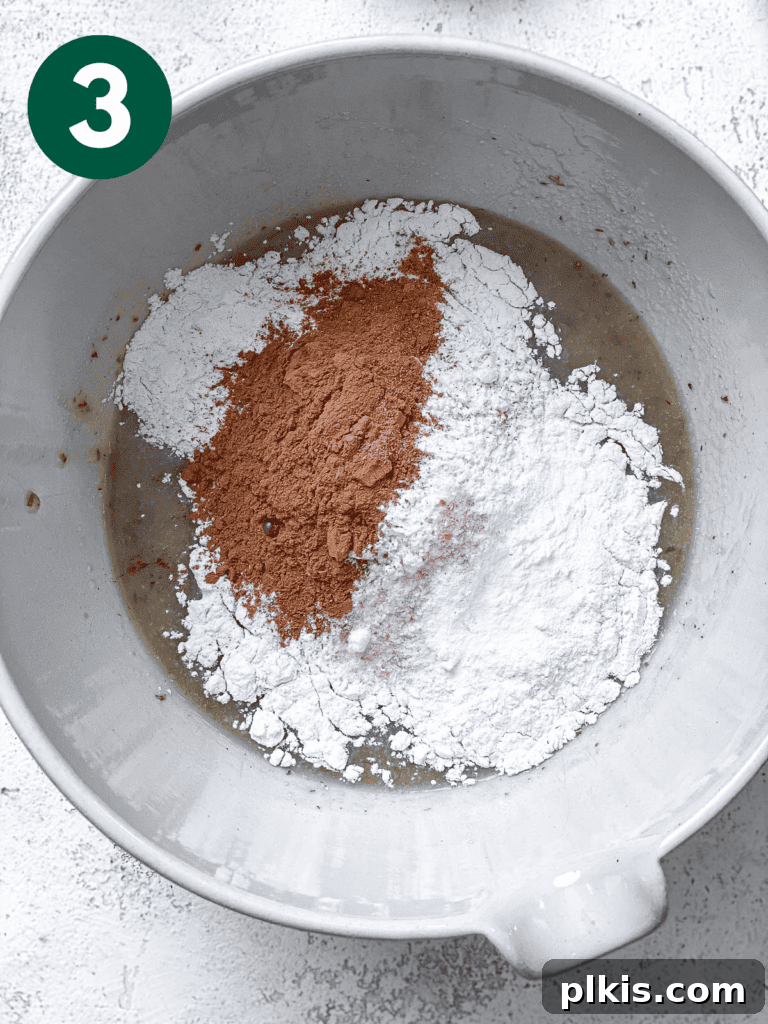 Plant-Based Pear Bliss 6 process shot showing ingredients added to bowl