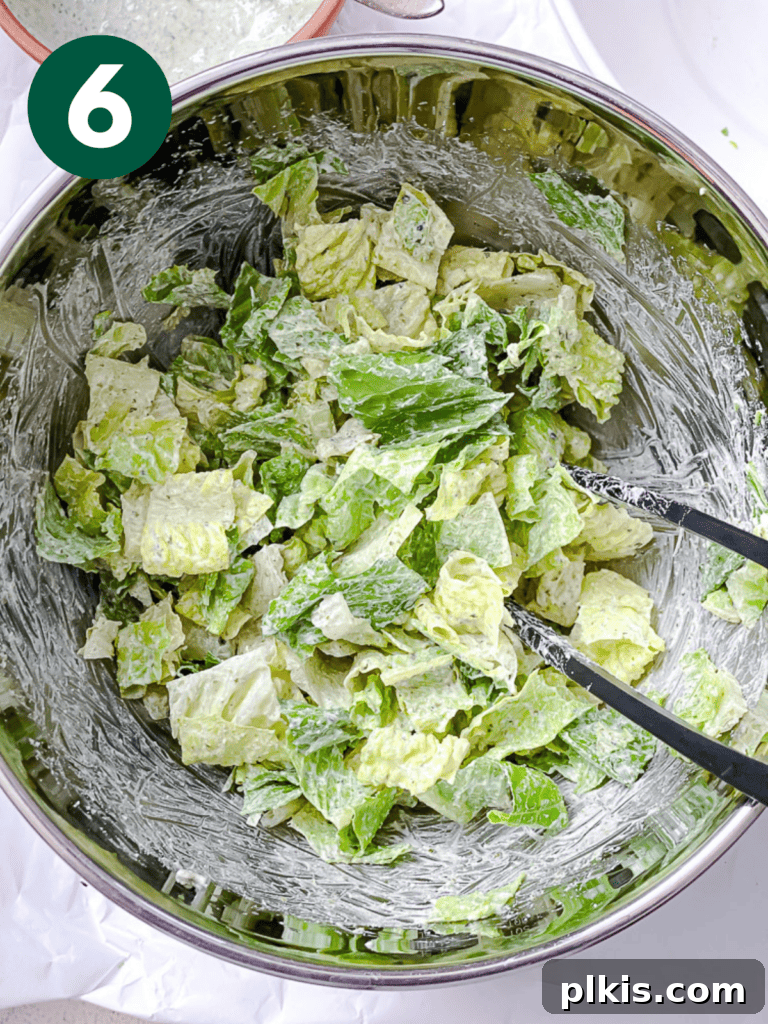 Ultimate Vegan Caesar 8 process shot of mixing ingredients in bowl