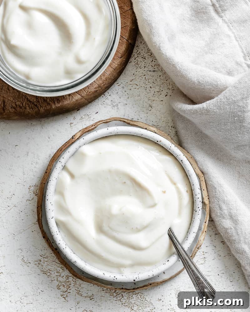 completed Healthy Vegan Mayonnaise [Oil-Free] in a bowl