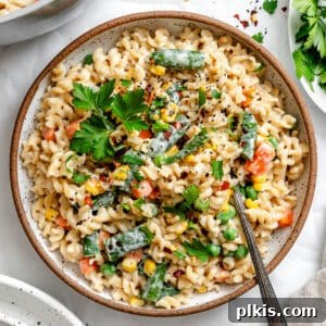 Elevate Your Boxed Mac and Cheese 17 completed Goodles Vegan Mac and Cheese plated