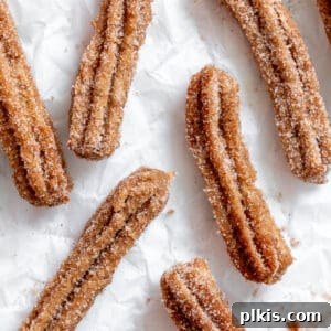 Vegan Churro Bliss 20 Close-up on cinnamon sugar-coated vegan churros arranged on a serving plate.
