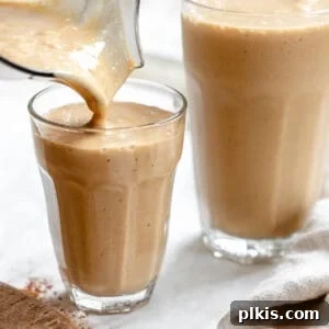 completed Sweet Potato Smoothie in a two cups