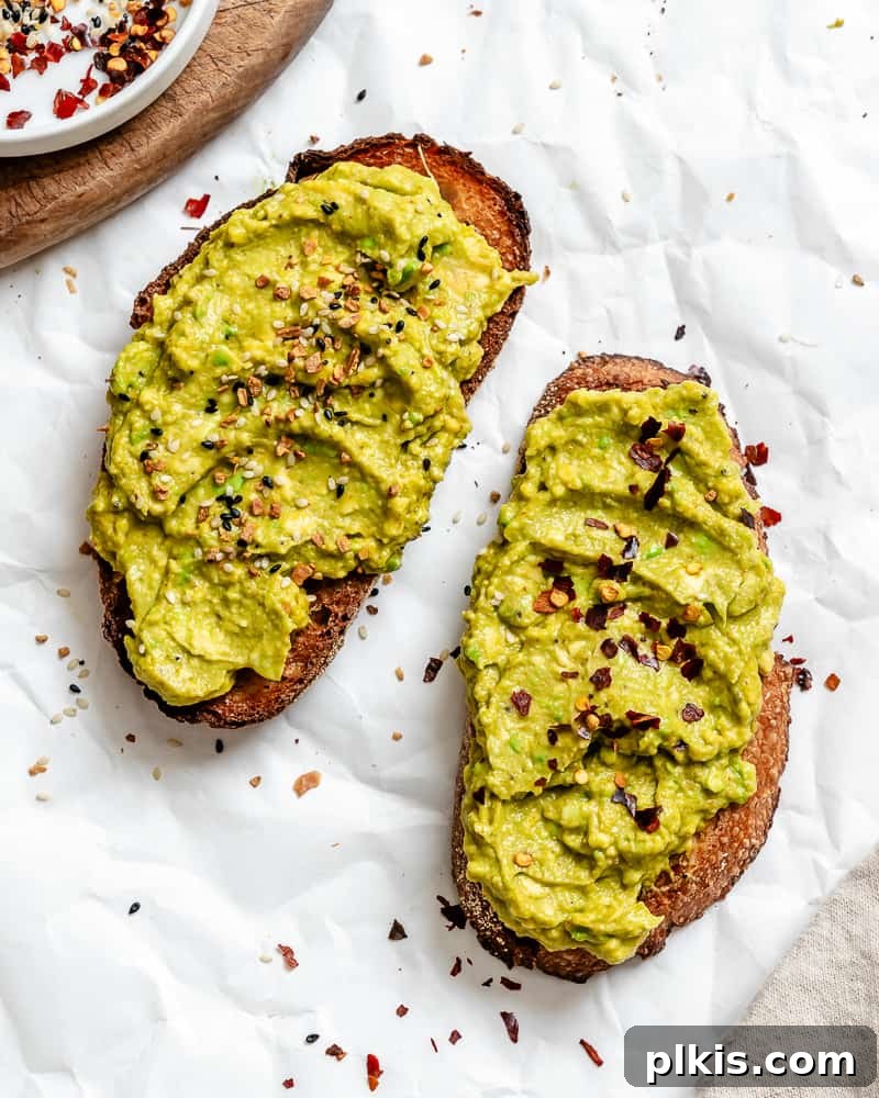 completed Best Vegan Avocado Toast on white surface 