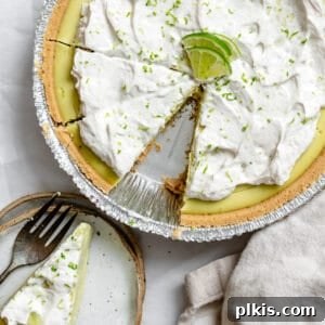 Completed Easy Vegan Key Lime Pie