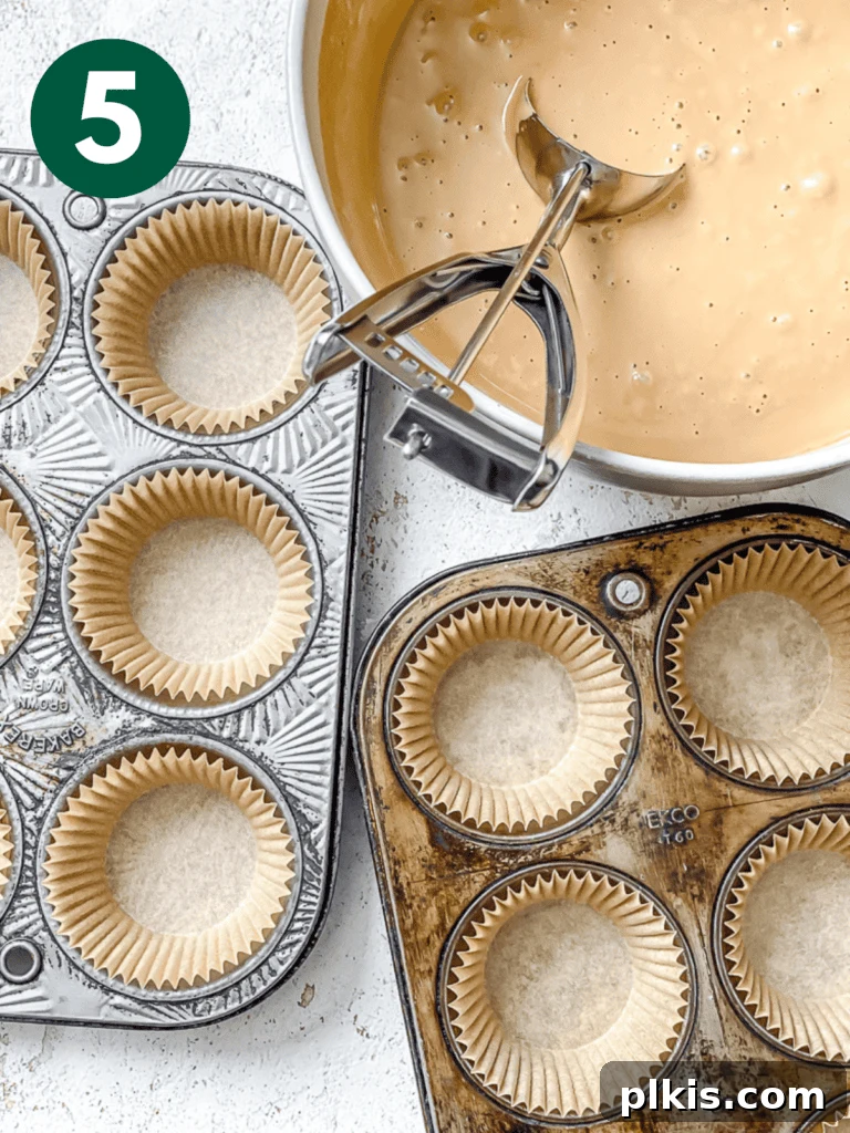 Effortless Coffee Cupcakes 8 A cupcake tin lined with empty silicone or paper baking cups, ready for the batter.