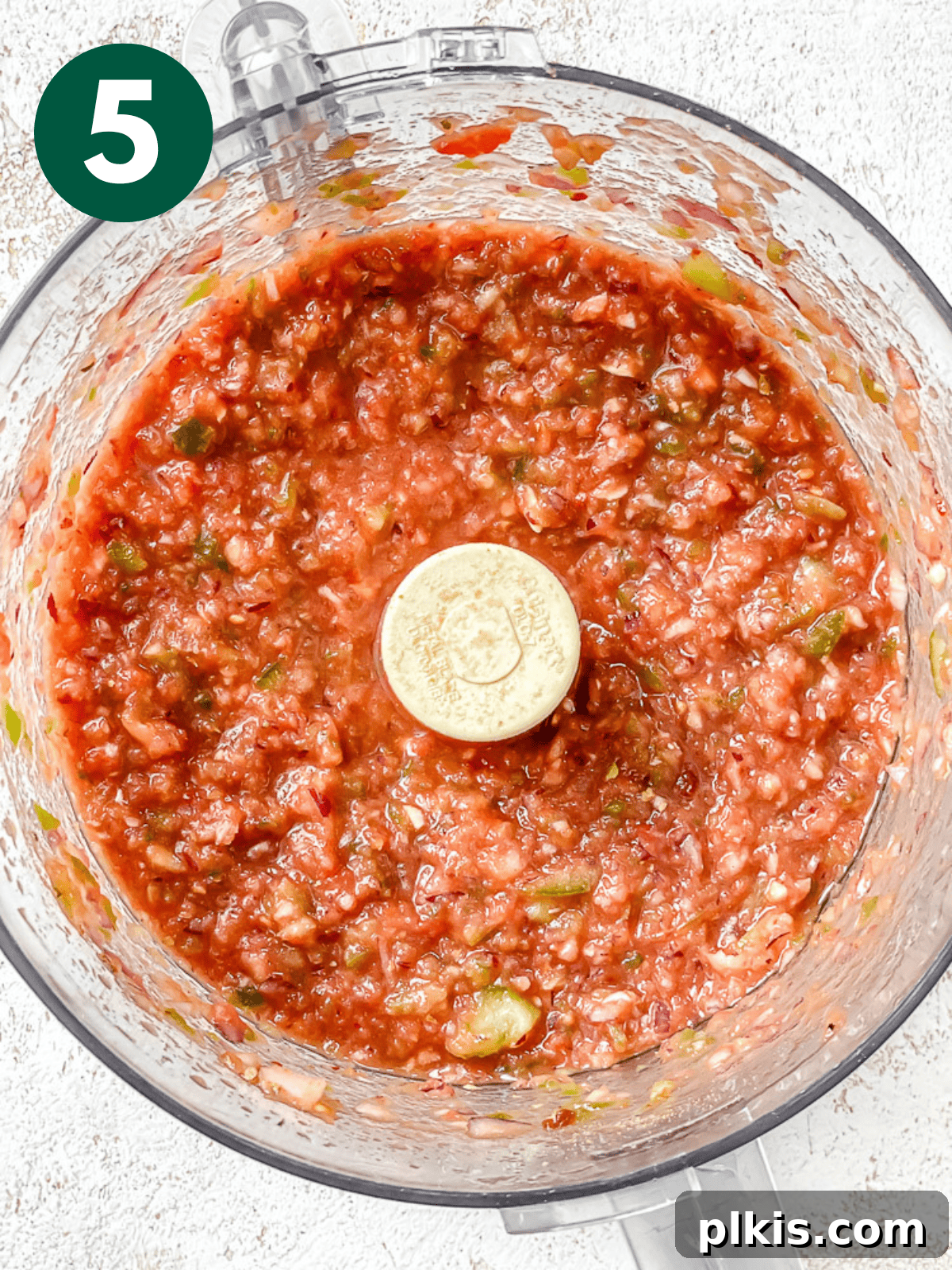 Chipotle Spiced Tofu 8 blended red salsa for sofritas in a food processor.