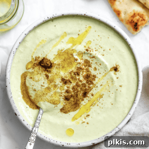 completed Edamame Hummus in a bowl
