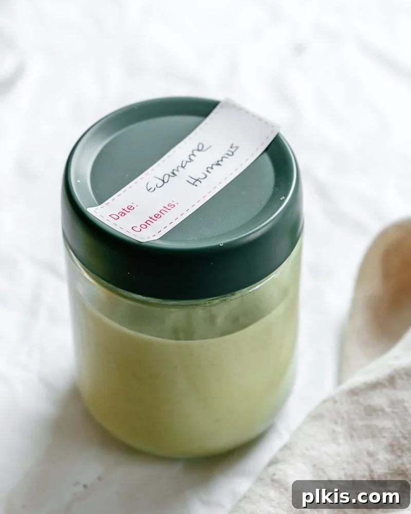 Emerald Edamame Delight 9 storage container for Edamame Hummus